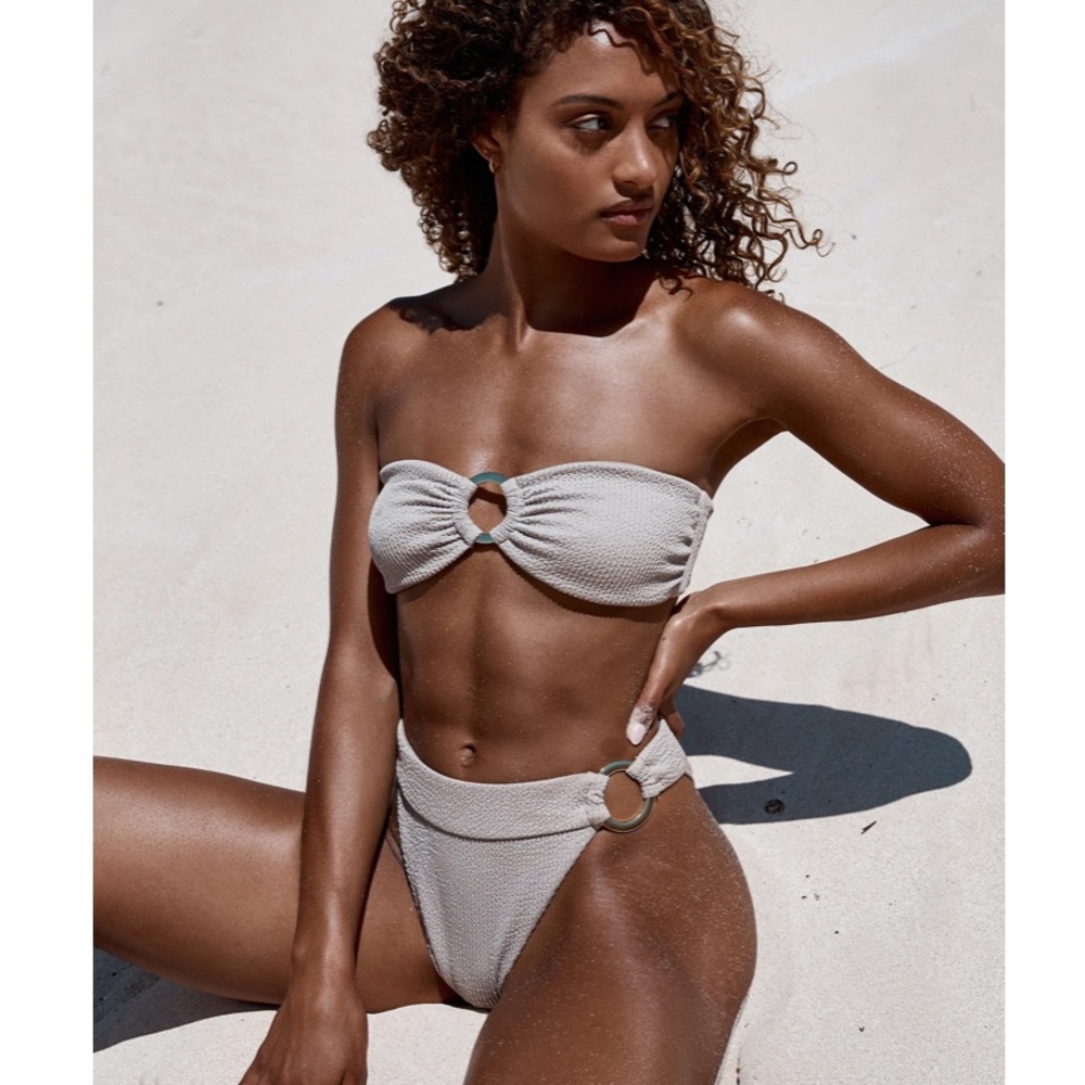 COPY - Monday Swimwear Oat Crinkle Costa Rica top only